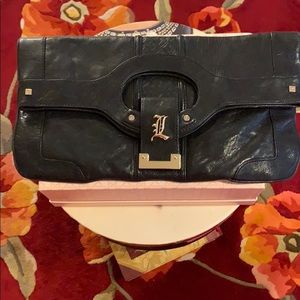 LAMB Black Leather Clutch